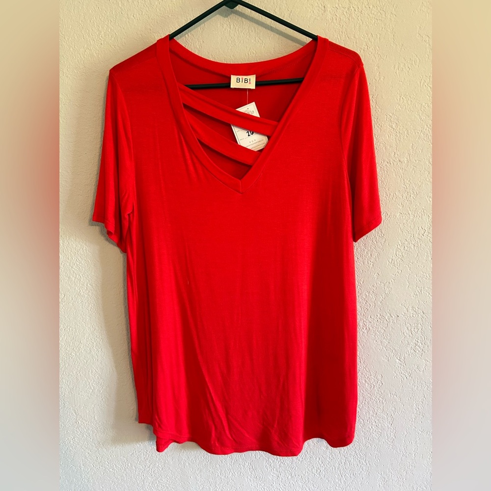 Cross neck top